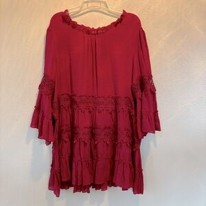 NWT Hobo Country Chic Tunic in Burgundy 2XL Indigo Soul
